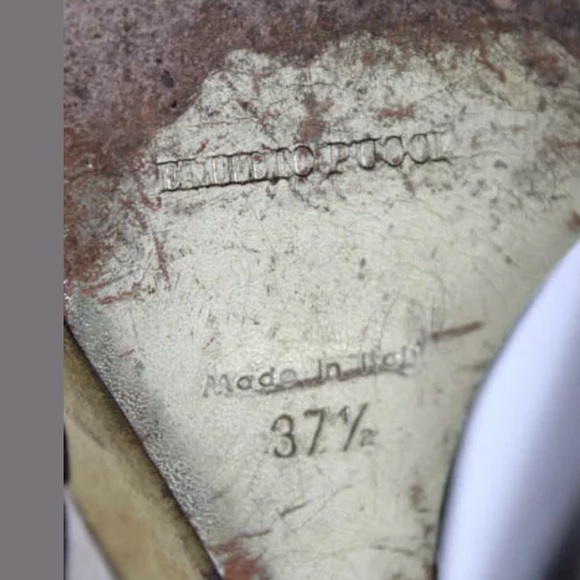 EMILIO PUCCI SIZE 37.5 BROWN SUEDE PEEP TOE - Picture 5 of 8